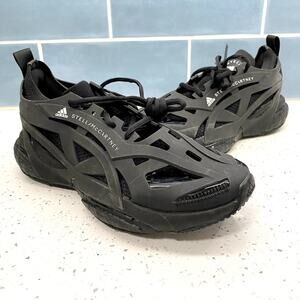 adidas by Stella McCartney Solarglide Running Shoes Core Black 7 Women Vegan